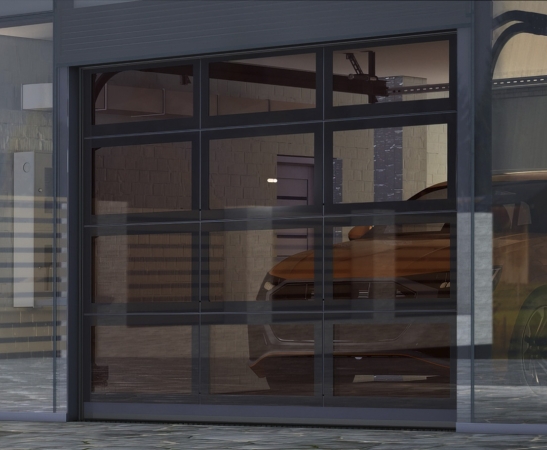 Панорамные ворота Алютех AluPro в Северской